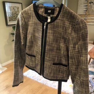 Fitted Jacket / Blazer - LIKE NEW - Black & White Tweed